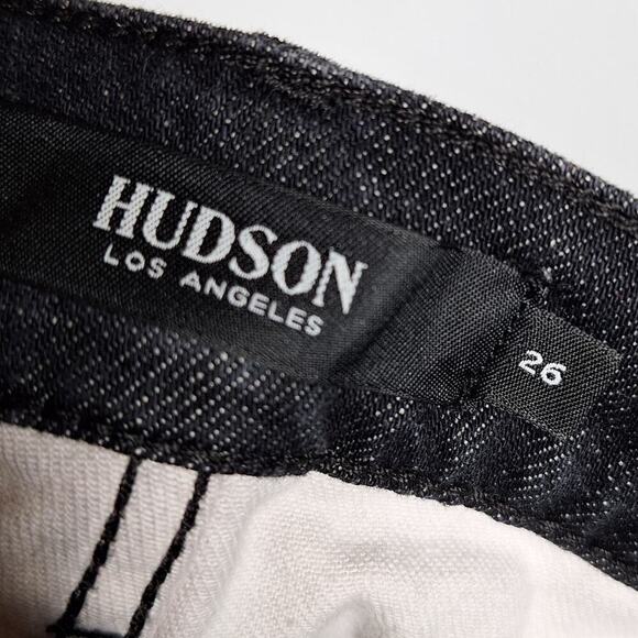 Hudson Jeans Bettie Taper Jeans High Rise Red Plaid Tartan 26 Punk Ska Grunge - Picture 6 of 11